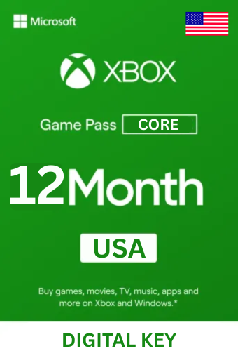 Xbox Game Pass Essential (Core) 12 Month - USA