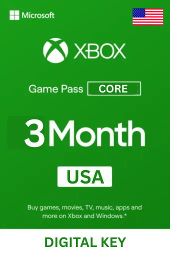 Xbox Game Pass Essential (Core) 3 Month - USA